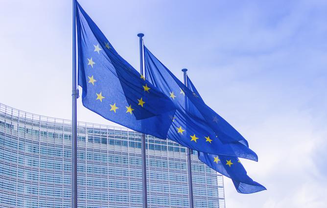 European Union flags